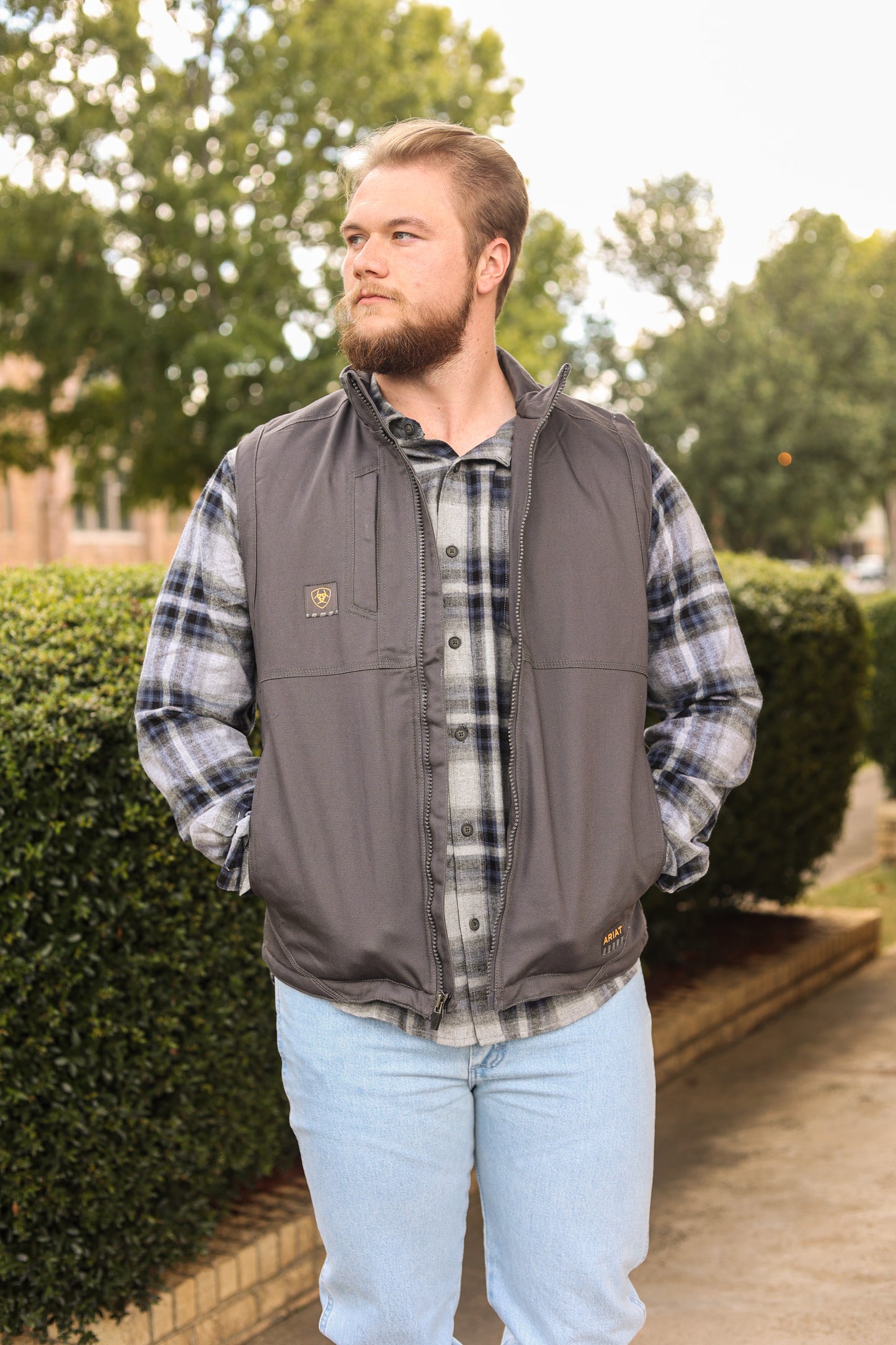 Men's Ariat Rebar DuraCanvas Vest (Rebar Grey)