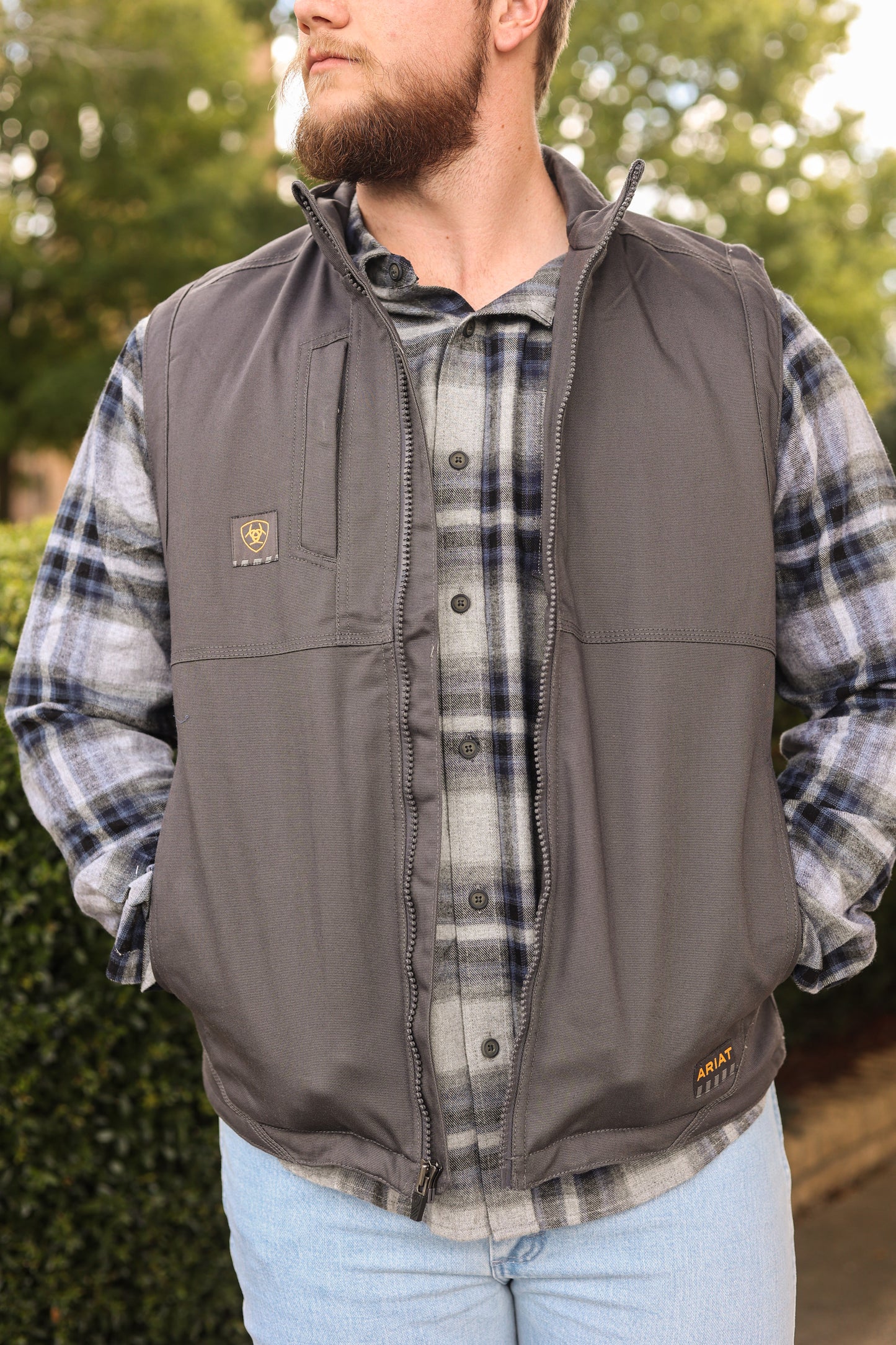 Men's Ariat Rebar DuraCanvas Vest (Rebar Grey)