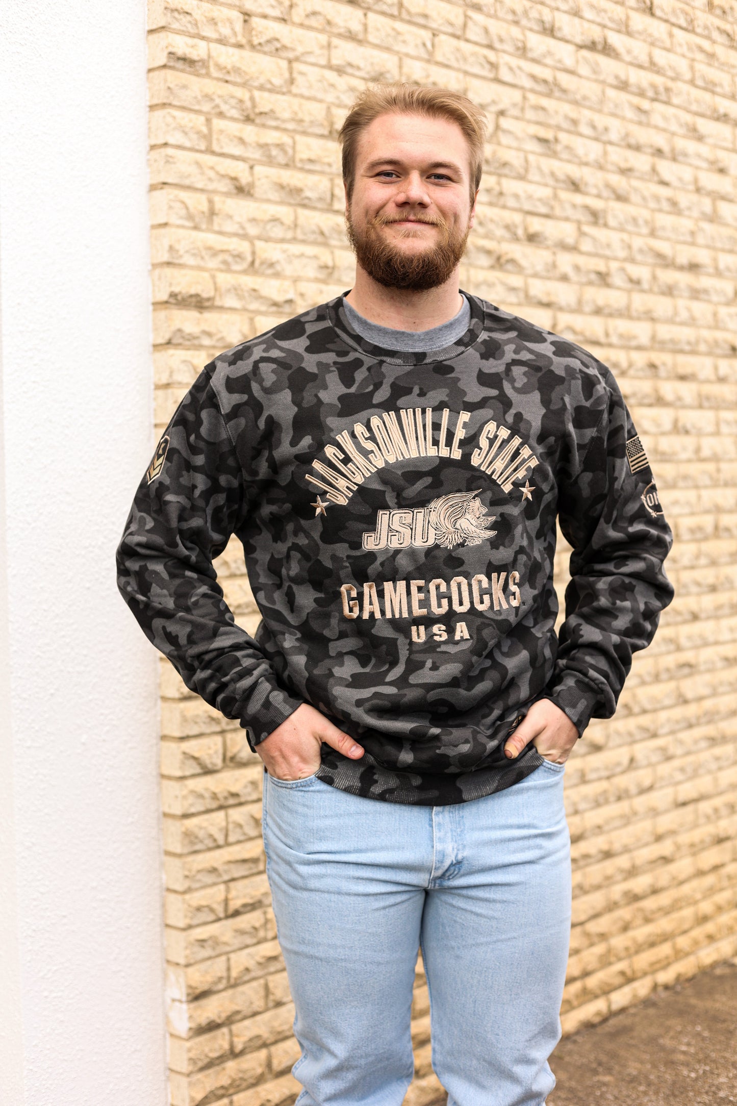 Men's JSU Camo Crewneck