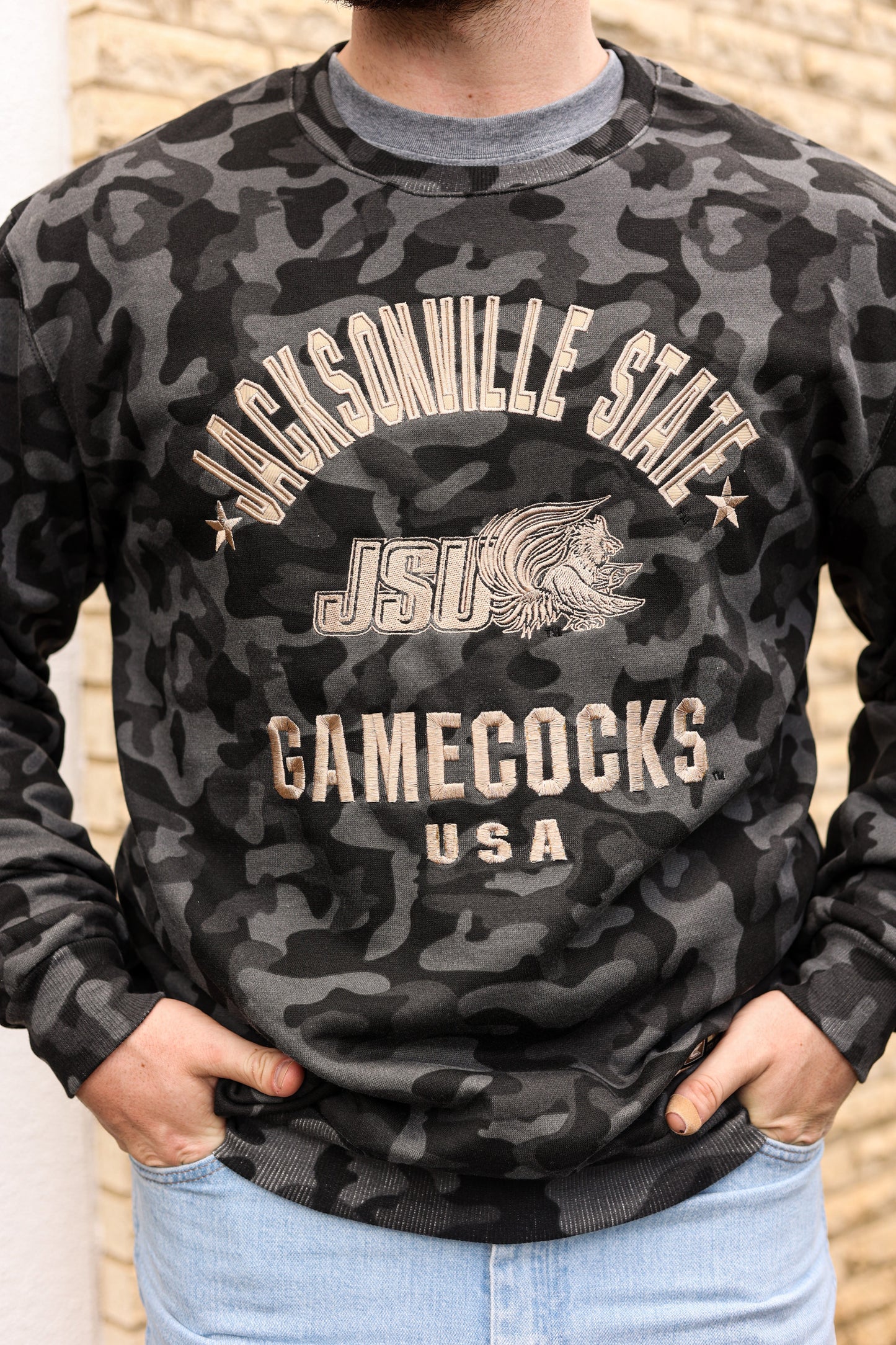 Men's JSU Camo Crewneck