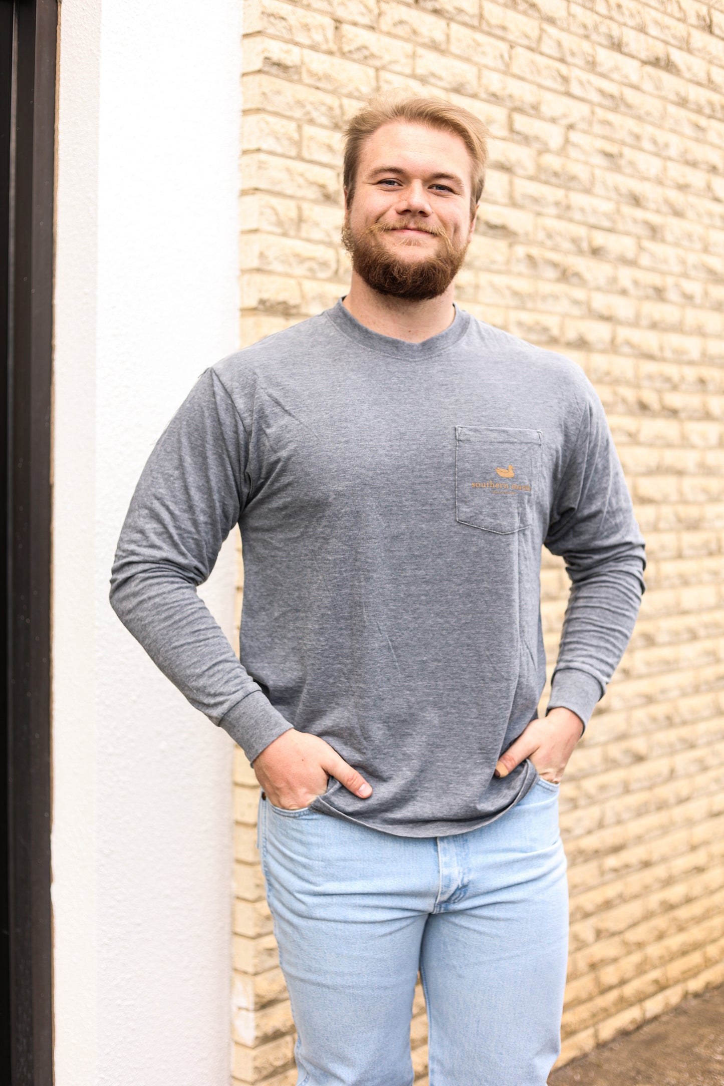 Men's Southern Marsh Seawash Pointer Pocket Long Sleeve T-Shirt