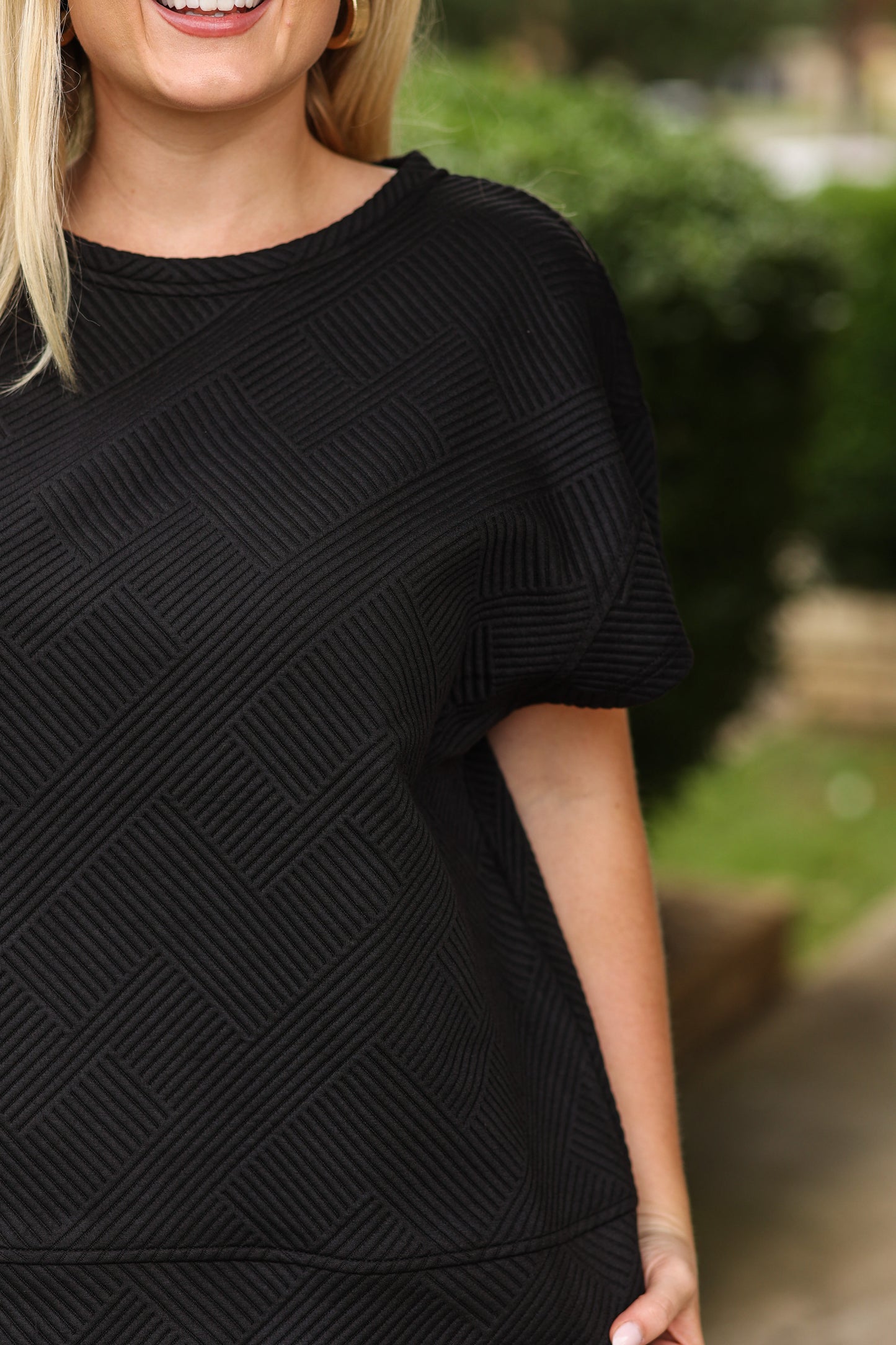 Ella Textured Top (Black)