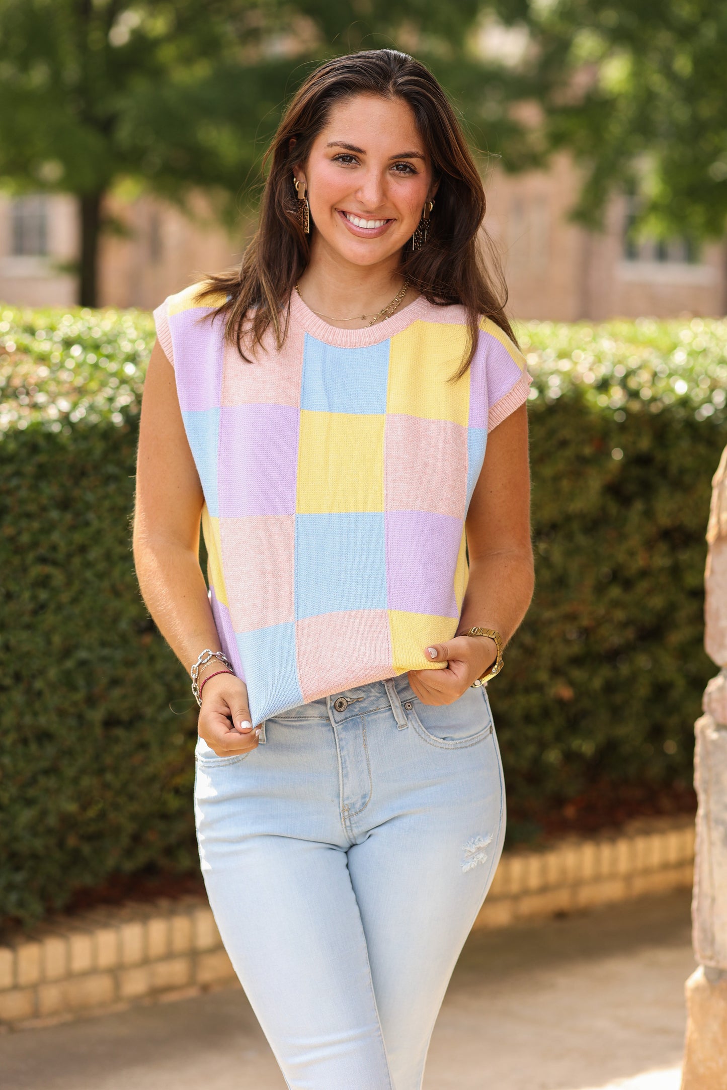 Erin Colorblock Top (Pink Multi)