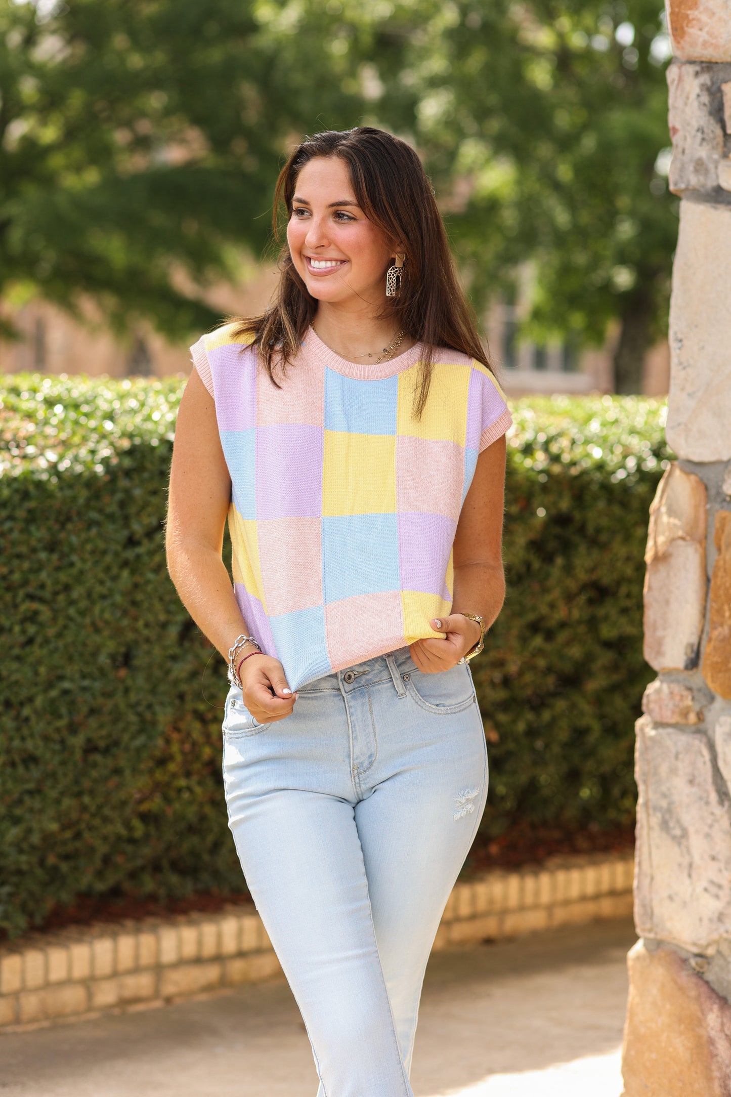 Erin Colorblock Top (Pink Multi)