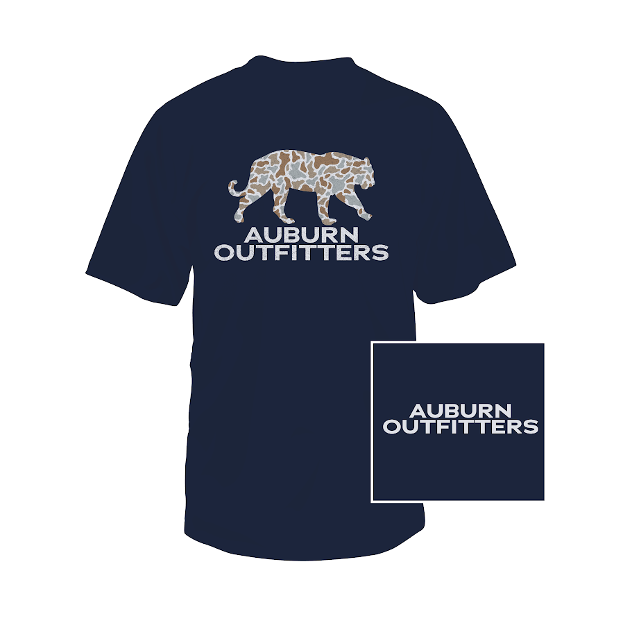 Southern Fried Cotton Auburn Camo Tiger SS (Navy)