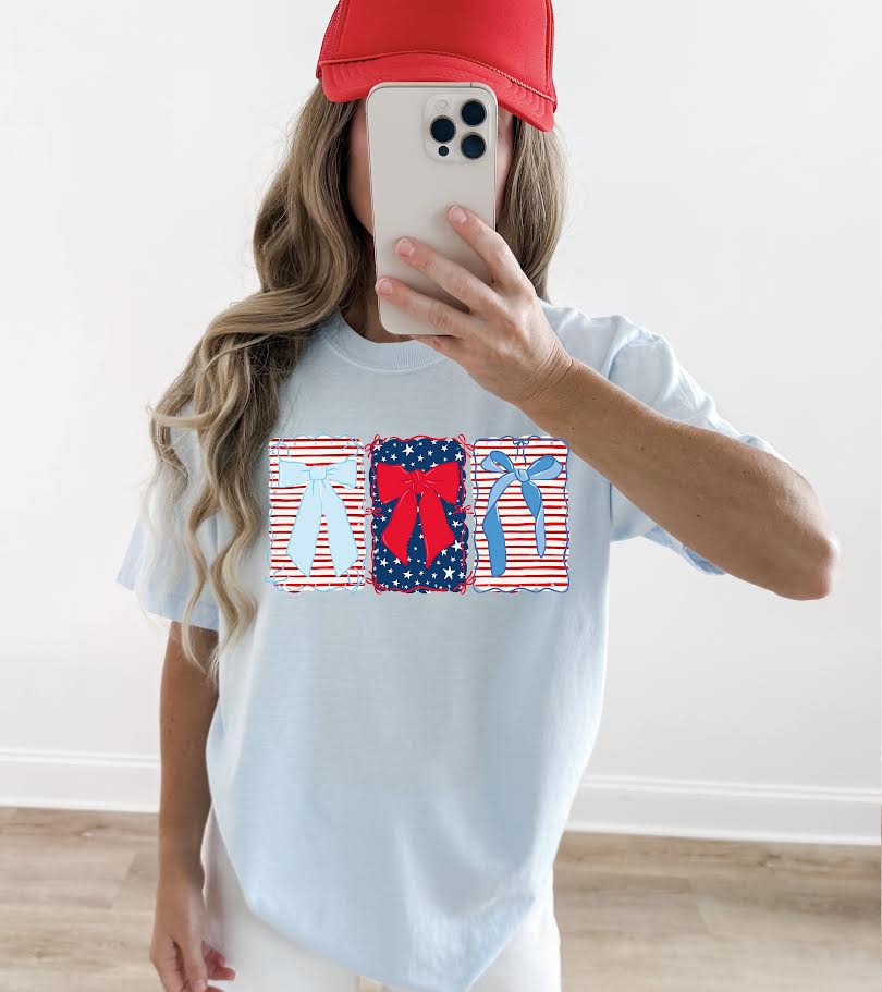 Dash Forward American Bow Trio SS Tee (Light Blue)