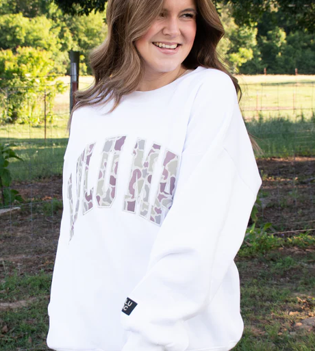 Girlie Girl LULU MAC Camo Sweatshirt
