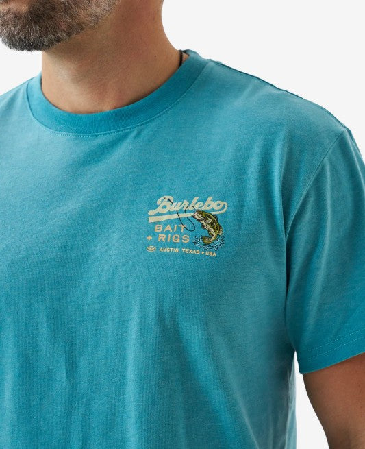 Men's Burlebo Bait And Rigs S/S Tee (Cyan)