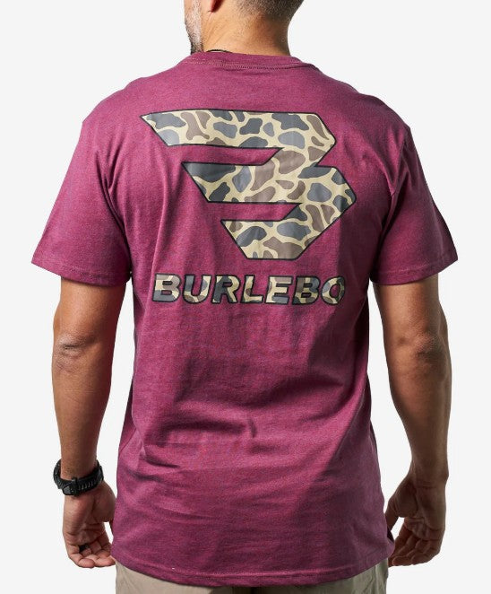 Men's Burlebo Flying B Deer Camo Logo S/S Tee
