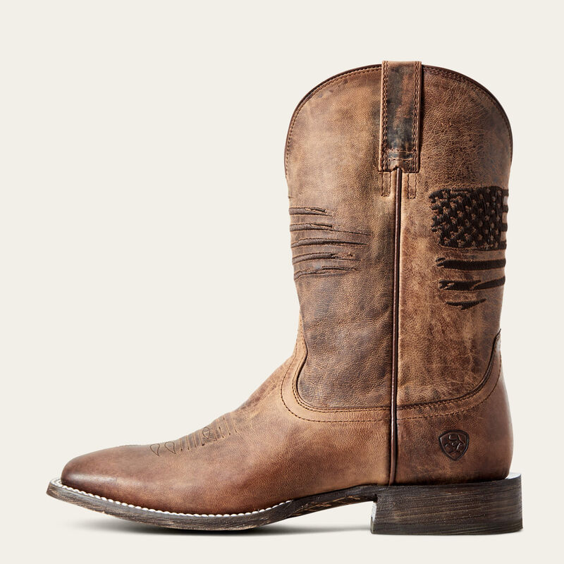 Ariat Men's Circuit Patriot Western Boot (Weathered Tan)