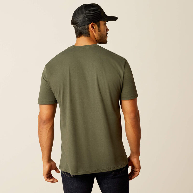 Men's Ariat Liberty USA Digi Camo T-Shirt (Dark Olive)