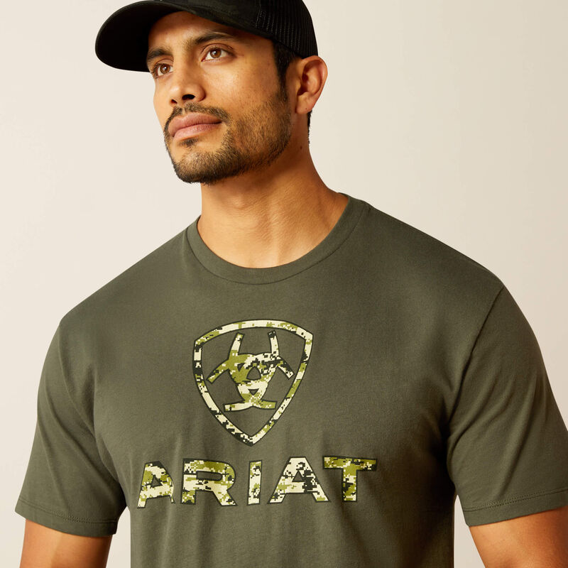 Men's Ariat Liberty USA Digi Camo T-Shirt (Dark Olive)