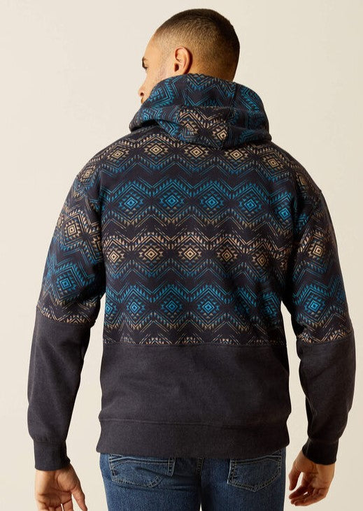 Men's Color Block Hoodie (Navy)