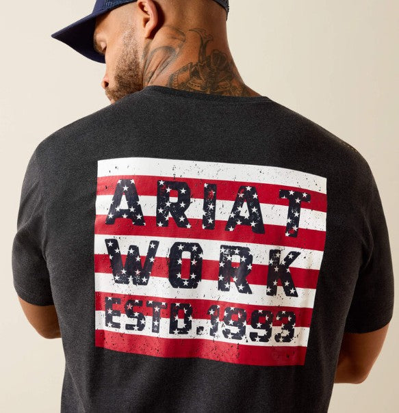 Men's Ariat Rebar Workman Brickyard T-Shirt (Charcoal Heather USA)