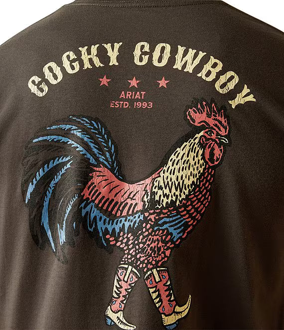 Men's Ariat Cocky Cowboy T-shirt (Vintage Black)