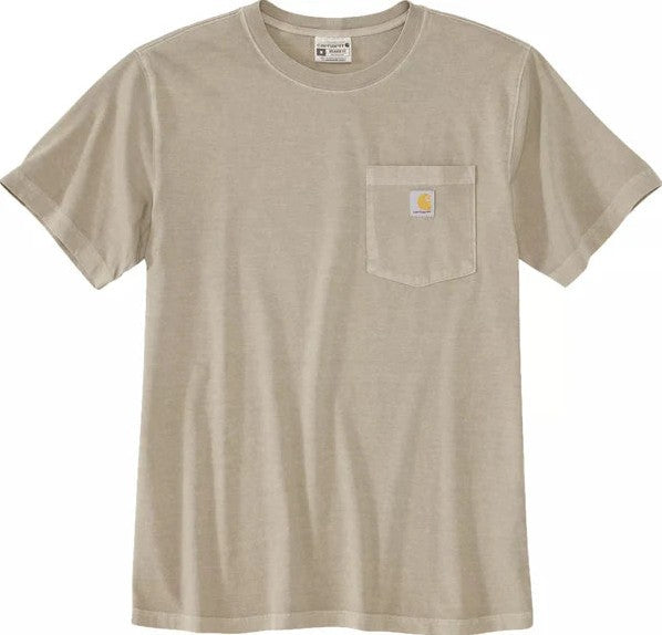 Men's (BIG) Carhartt Relaxed Fit Midweight Garment Dyed SS Pocket T-Shirt (Greige)