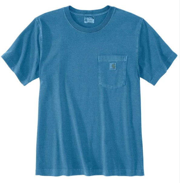 Men's (REG) Carhartt Relaxed Fit Midweight Garment Dyed SS Pocket T-Shirt (Horizon Blue)