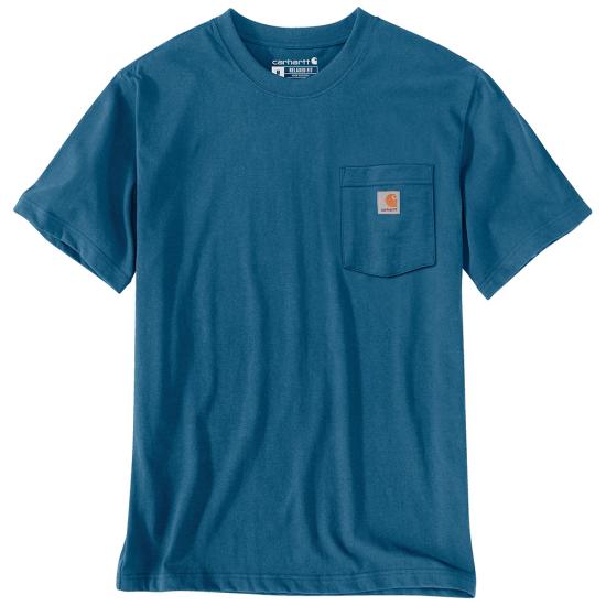 Men's Carhartt Irvine Relaxed Skull T-Shirt (Dark Tranquil Blue)