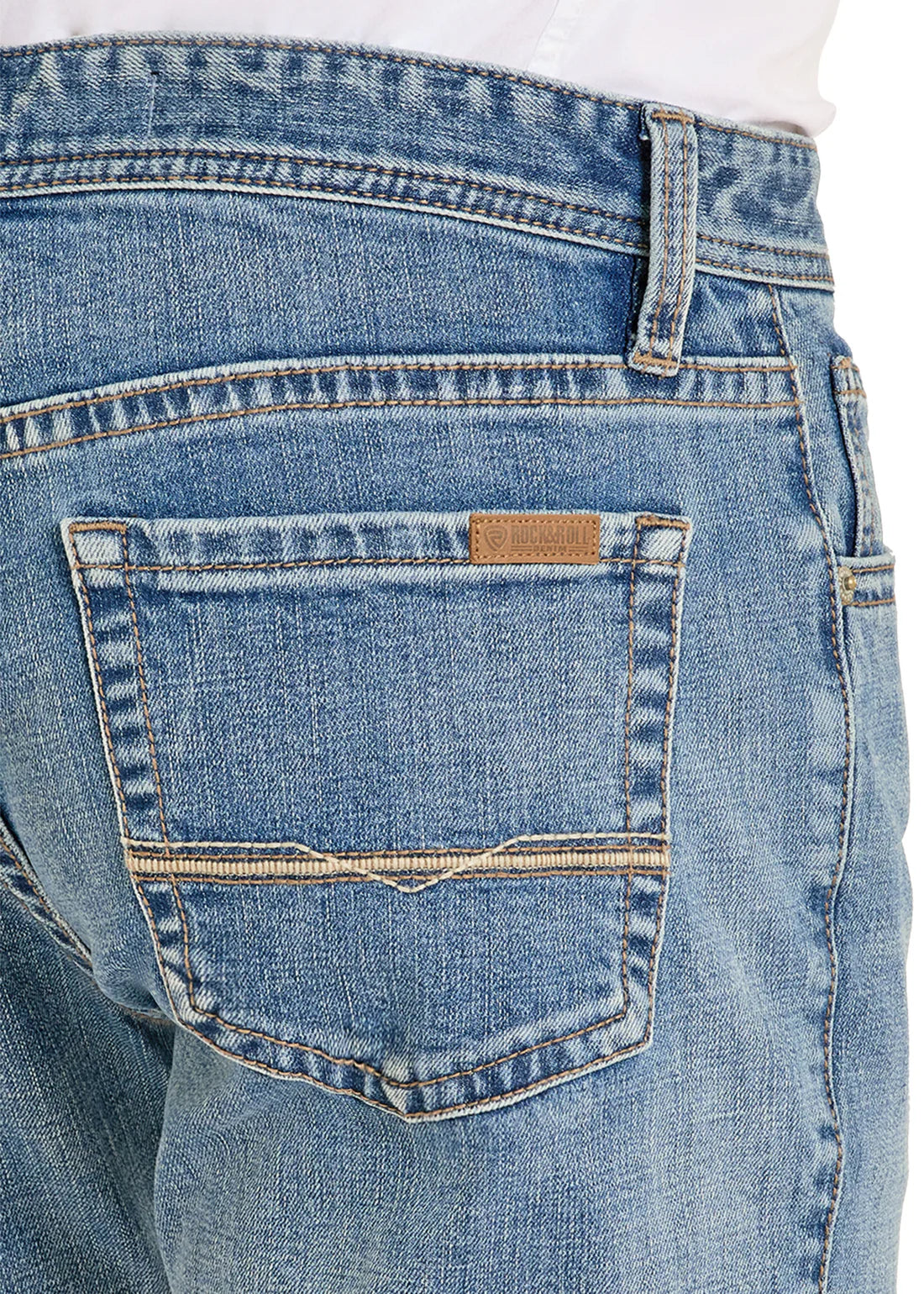 Men's Rock N Roll Denim Vintage '46 Slim Fit Simple Pocket Straight Leg Jeans