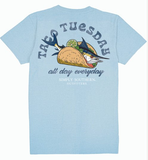 Men's Simply Southern Taco Tuesday S/S (Ice Blue)