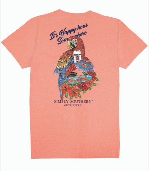 Men's Simply Southern Happy Hour S/S (Peach)