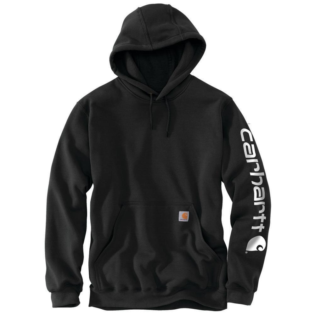 Men's Carhartt (K288) Midweight Sleeve Logo Hoodie (Black)