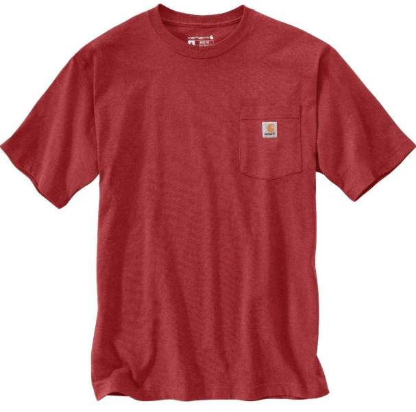 Carhartt K87 Pocket T-Shirt (Crab Apple Heather)