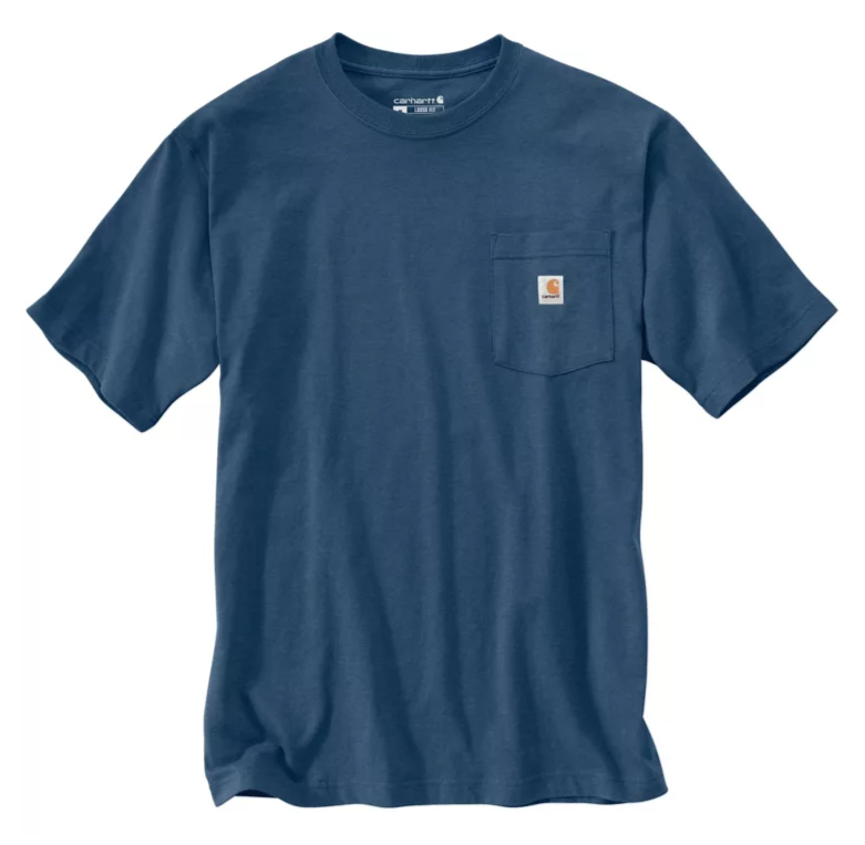 Carhartt K87 Pocket T-Shirt (Deep Ocean Heather)