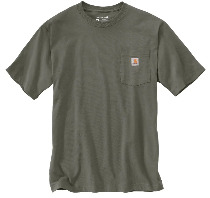 Men's Carhartt K87 Pocket T-Shirt (Dusty Olive)