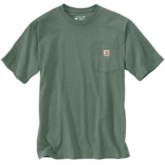 Men's Carhartt K87 Pocket T-Shirt (Green Slate Heather)