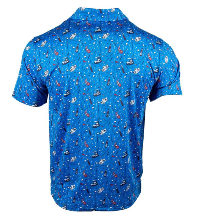 Old Row Golf Cart Polo (Blue)
