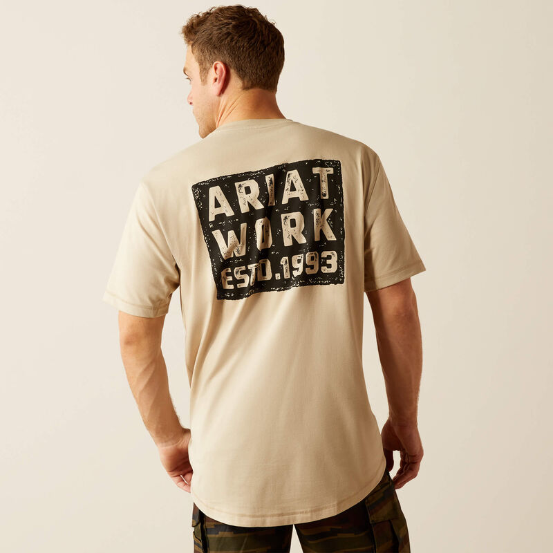 Men's Ariat Rebar Workman Brickyard T-Shirt (Island Fossil)