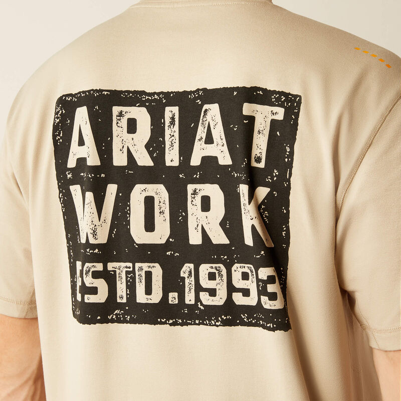 Men's Ariat Rebar Workman Brickyard T-Shirt (Island Fossil)