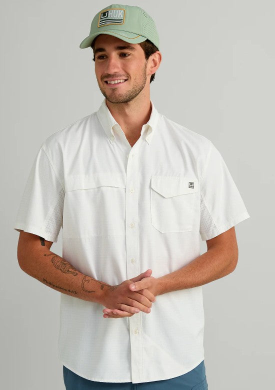 Men's Huk Print Tide Point S/S Button Down