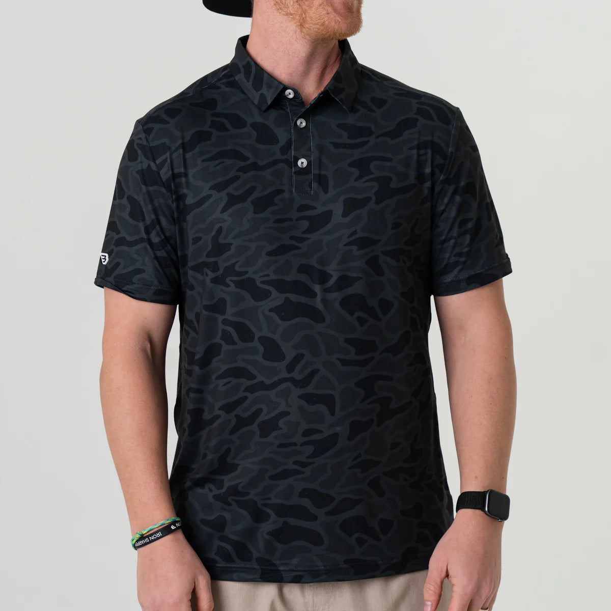 Men's Burlebo Performance Polo (Black Camo)