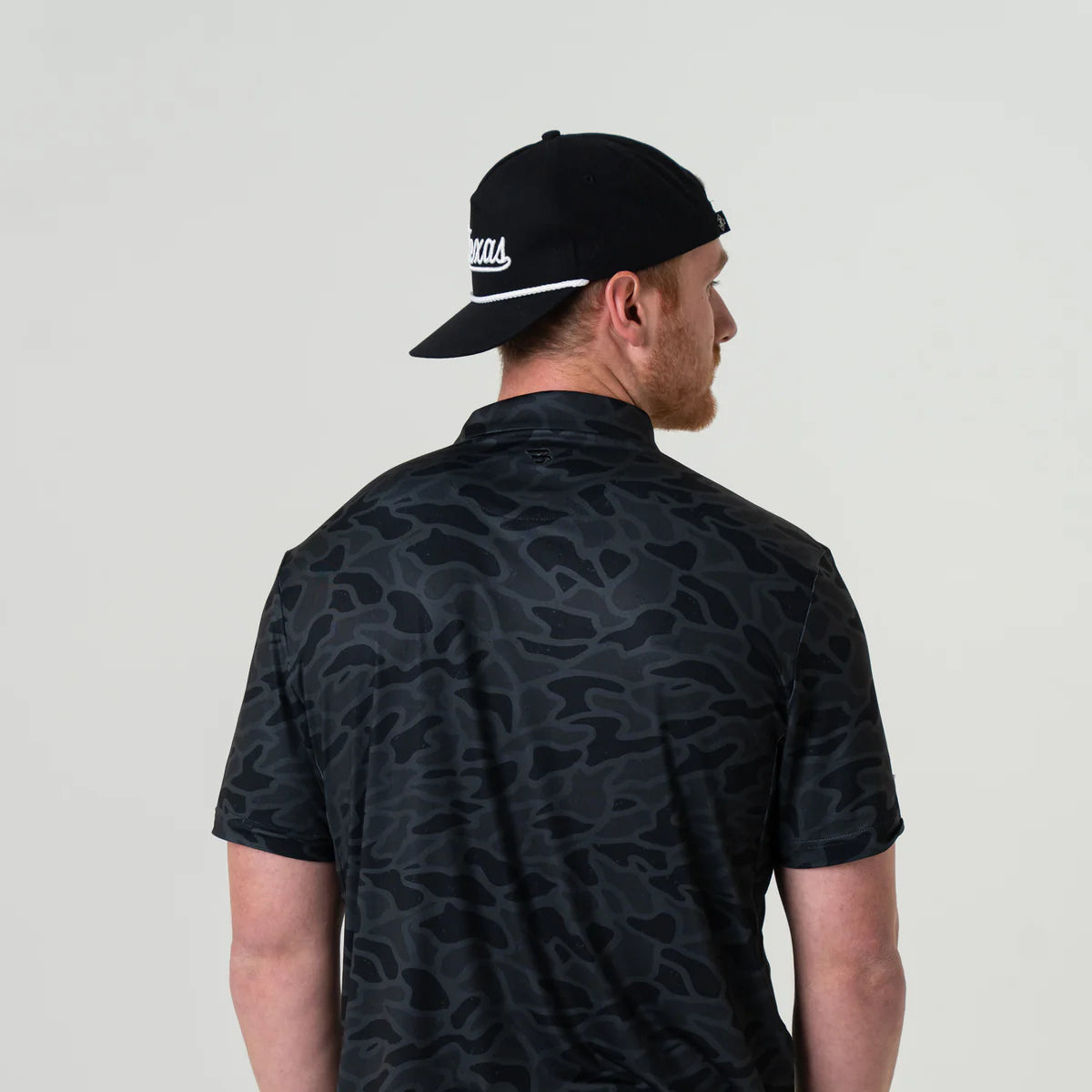 Men's Burlebo Performance Polo (Black Camo)