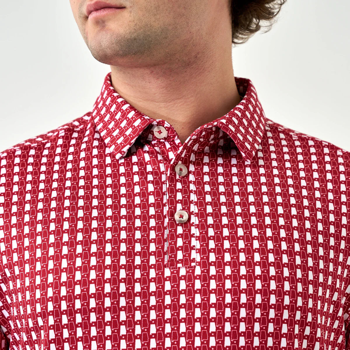 Men's Burlebo Performance Polo (Alabama-Crimson)