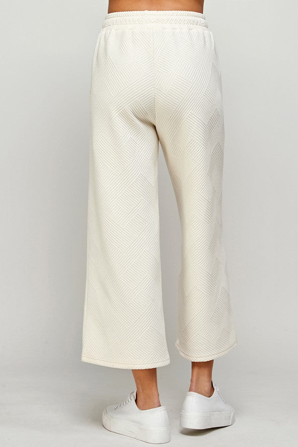 Ella Textured Pants (Cream)