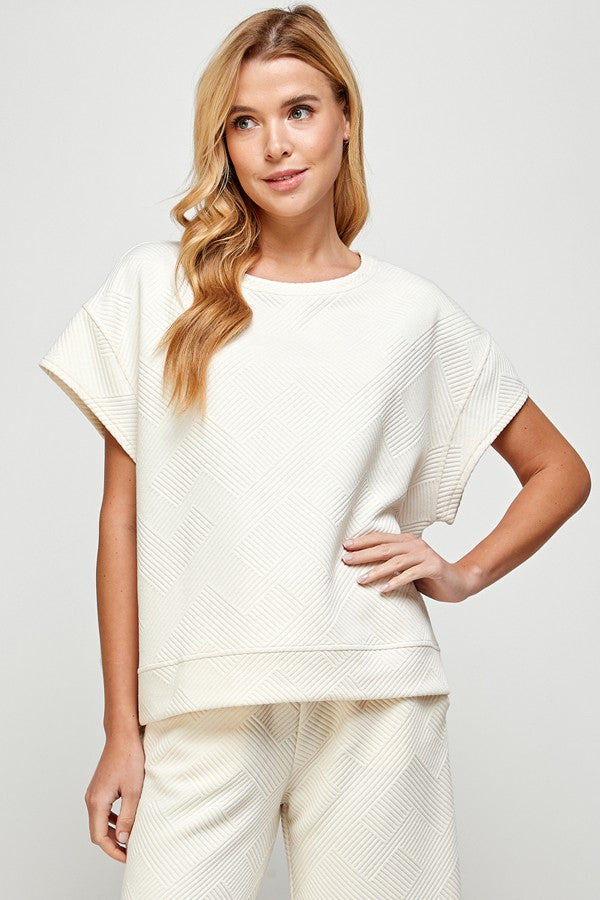 Ella Textured Top (Cream)