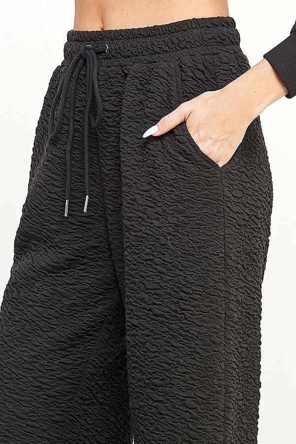 Bella Textured Pant (Black)