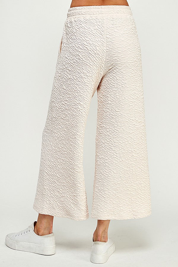 Bella Textured Pant (Cream)