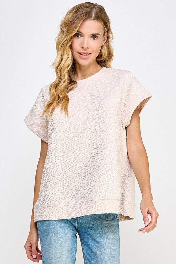 Bella Textured Top (Cream)