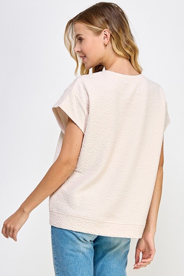 Bella Textured Top (Cream)