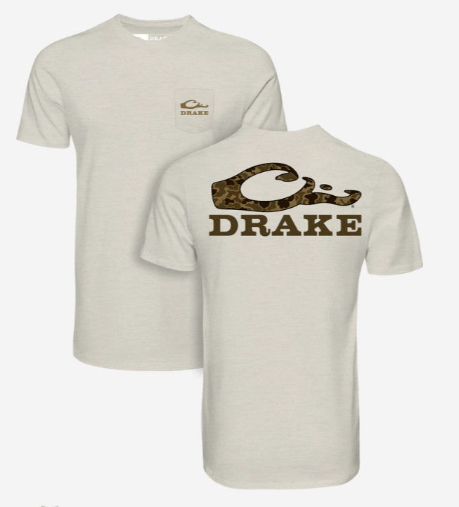 Men's Drake Lifestyle Drake Stacked Logo Old School T-Shirt