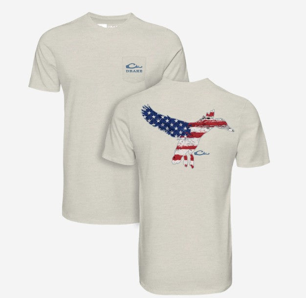 Men's Drake Lifestyle Flying Duck Flag T-Shirt (Coconut Milk)