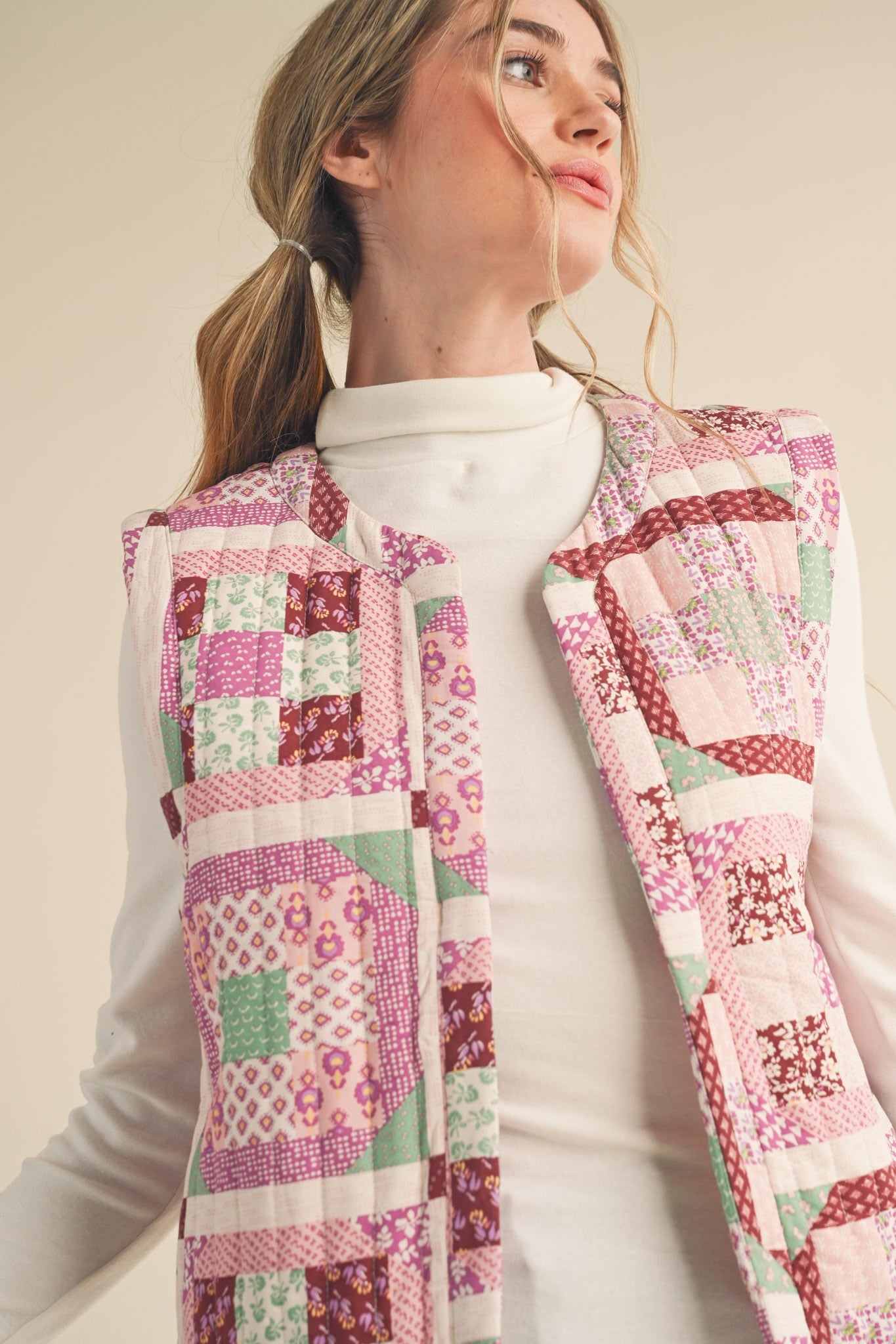 Patchwork Puff Quilted Vest