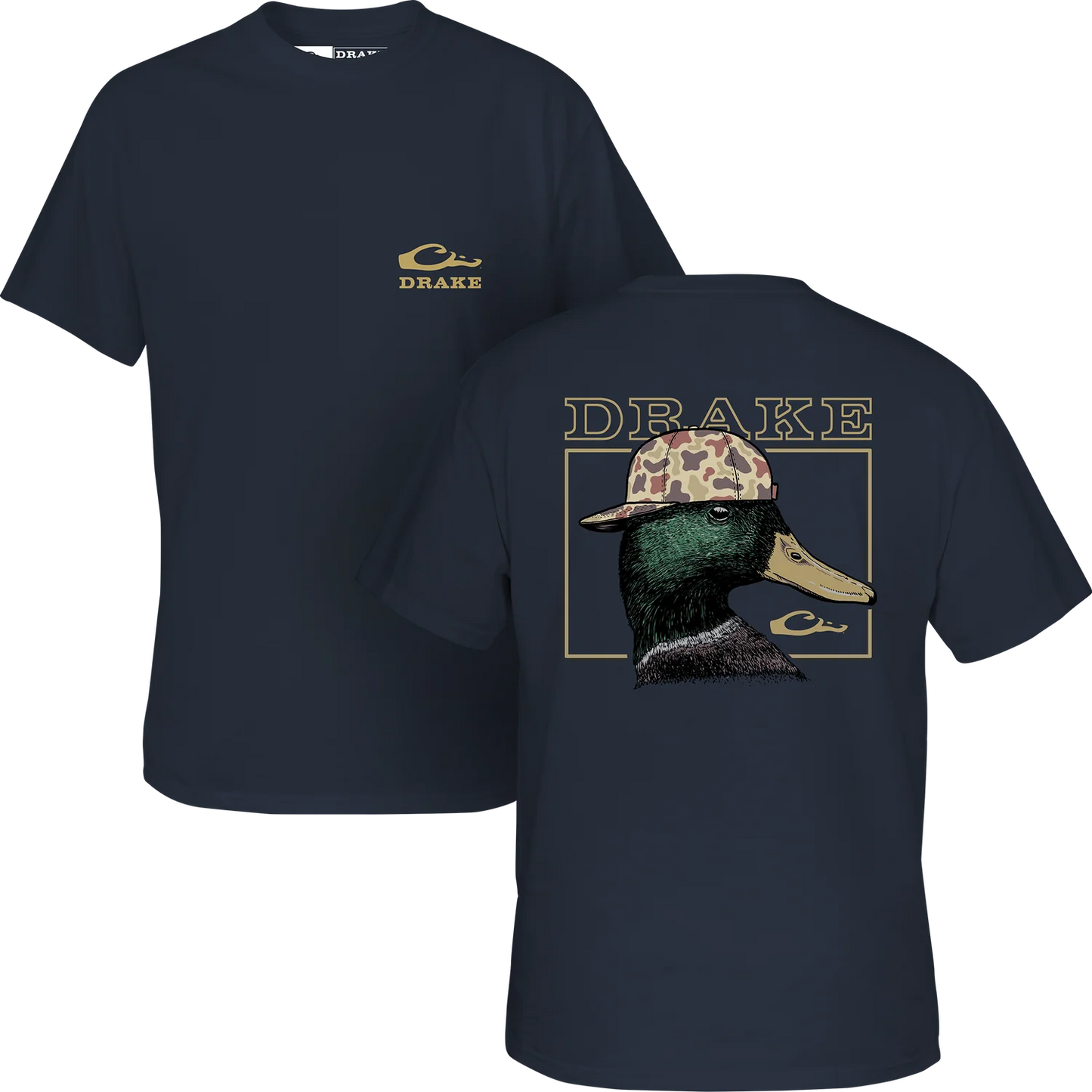 Boys Drake Lifestyle Back Cap Mallard T-Shirt (Vintage Indigo)