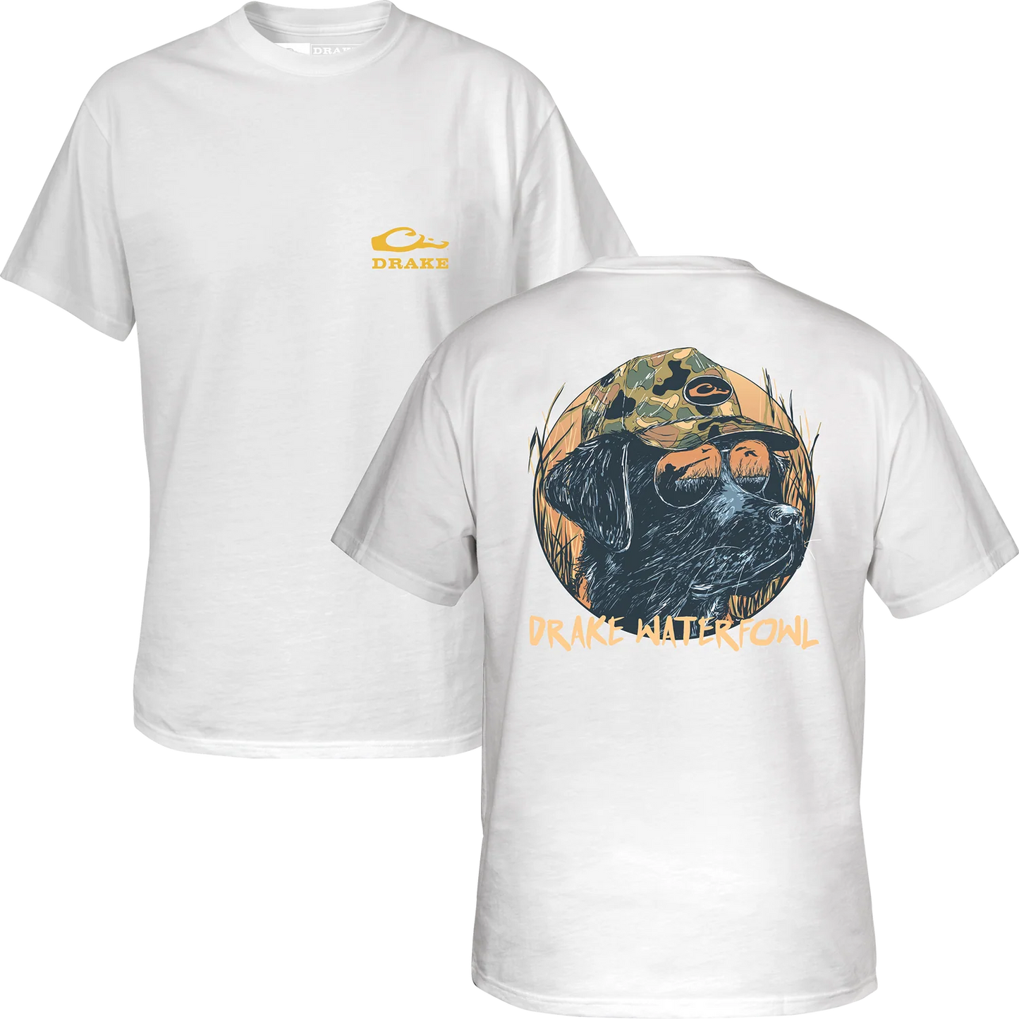 Boys Drake Lifestyle Pop Art Old School Lab T-Shirt (Bright White)
