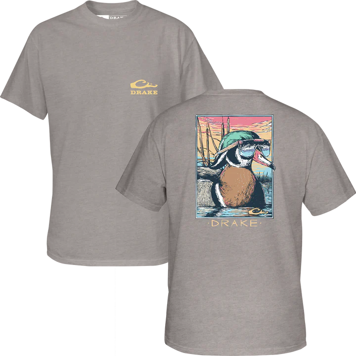 Boys Drake Lifestyle Pop Art Wood Duck Sunglasses T-Shirt (Wind Chime)