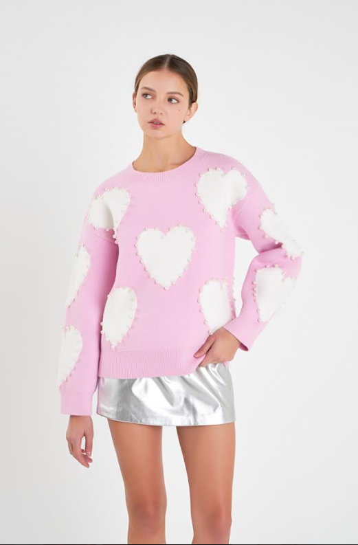 Pearl Heart Sweater